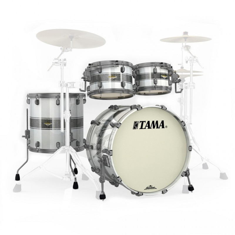 Tama Starclassic Maple Standard Silver Snow Racing Stripe