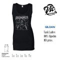 Vic Drums T-Shirt Drummer Metal Mujer Manga Tiranta M